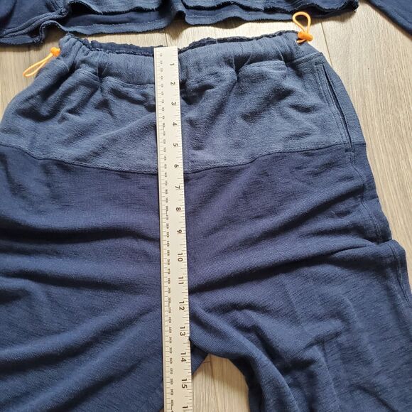 Free People Movement Set XS Blue Long Sleeve Crop Pant Surfside - Picture 8 of 11